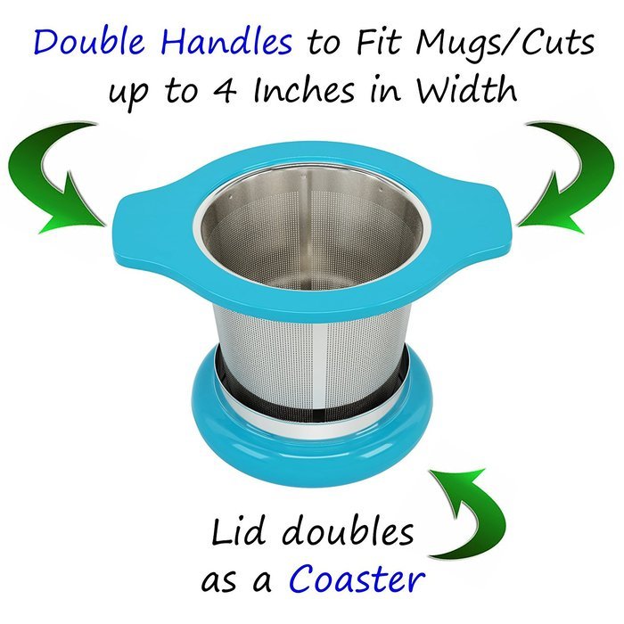 MyTea Infuser ~ Ultra Fine Loose Leaf Tea Infuser with Lid ~ Large Capacity Stainless Steel Tea Strainer Basket... N18