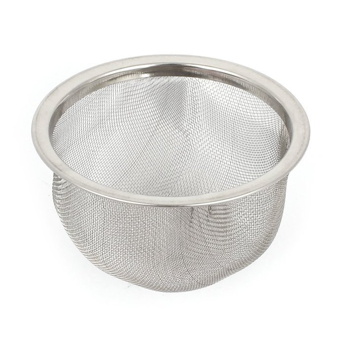 Stainless Steel Mesh Hole Tea Leaves Spice Strainer Filter 75mm Dia N2