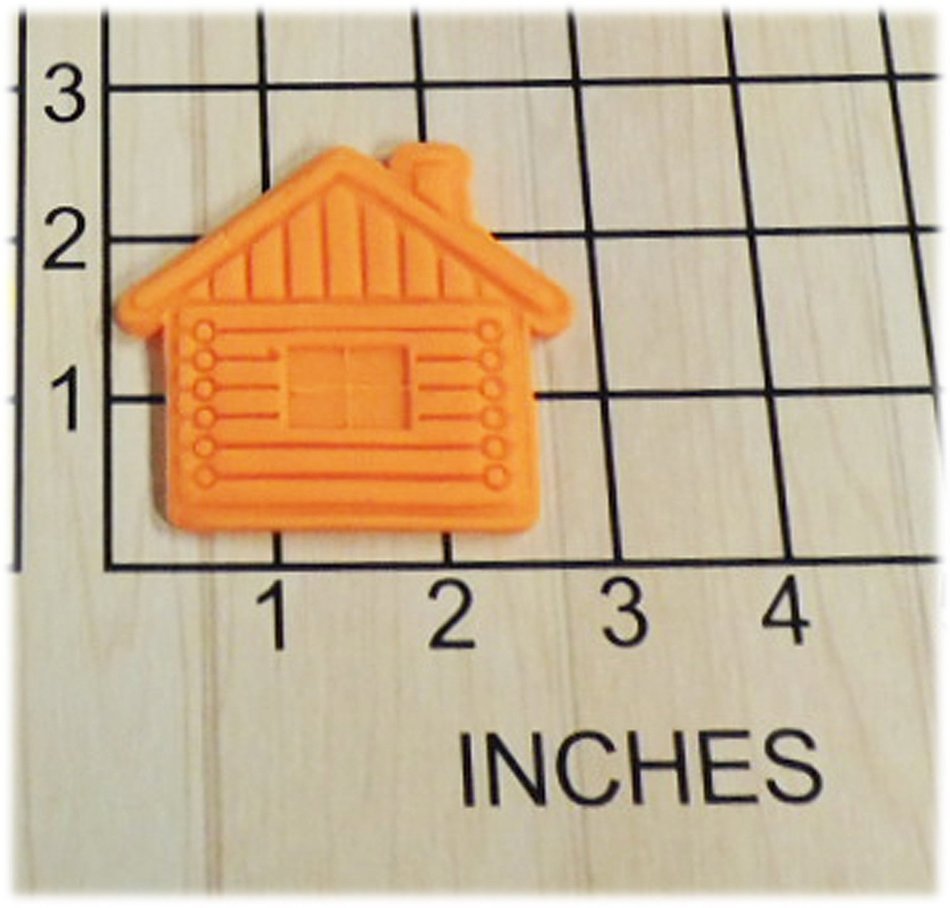Log Cabin Fondant Cookie Cutter and Stamp #1374 N2