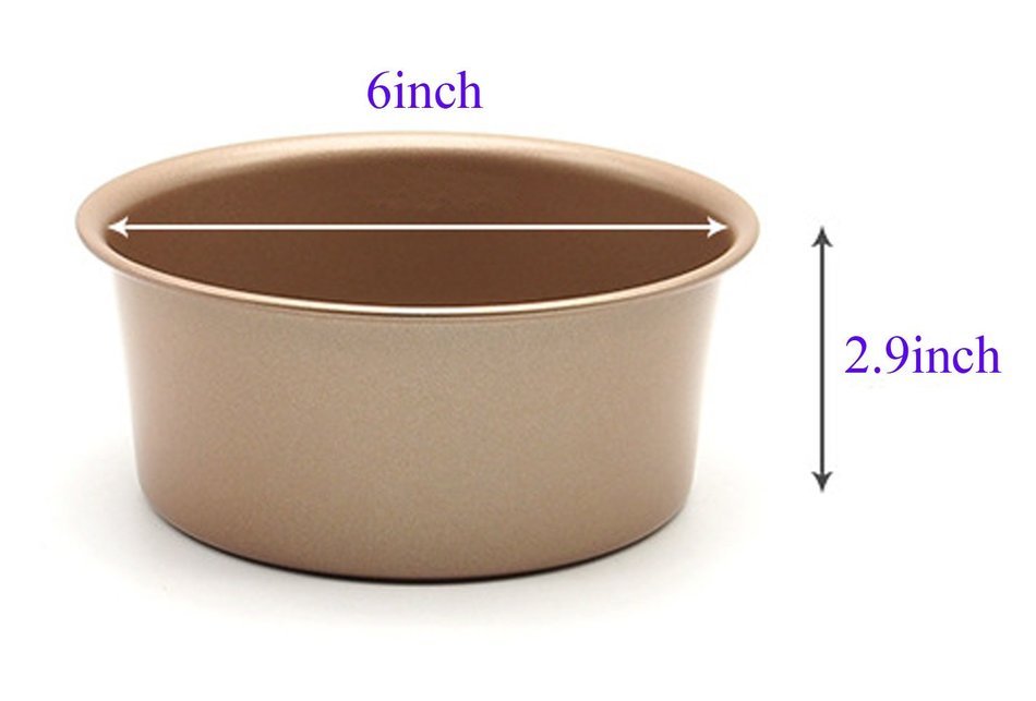 SS&CC Non Stick Round Cheesecake Pan with Removable Bottom, 6 Inch x 2.9 Inch，Heavy-gauge Steel N5