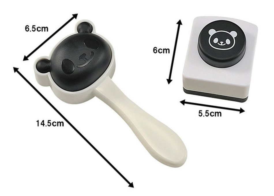 OHF Bento Accessories Baby Panda Mold Rice Mold Onigiri Shaper and Dry Roasted Seaweed Cutter Set