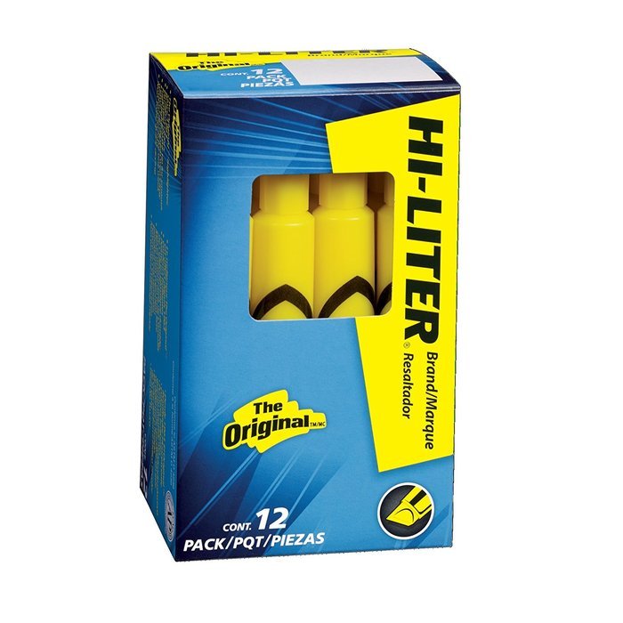 HI-LITER Desk Style, Blue, Box of 12 (24016) N19