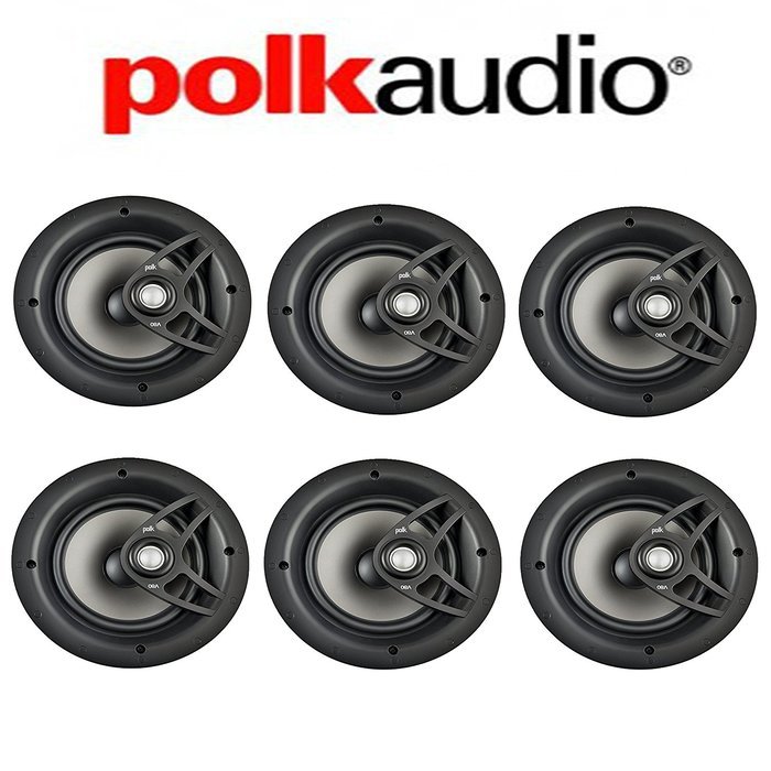 Polk Audio V80 High Performance Vanishing In-Ceiling Loudspeakers (6 Pack)