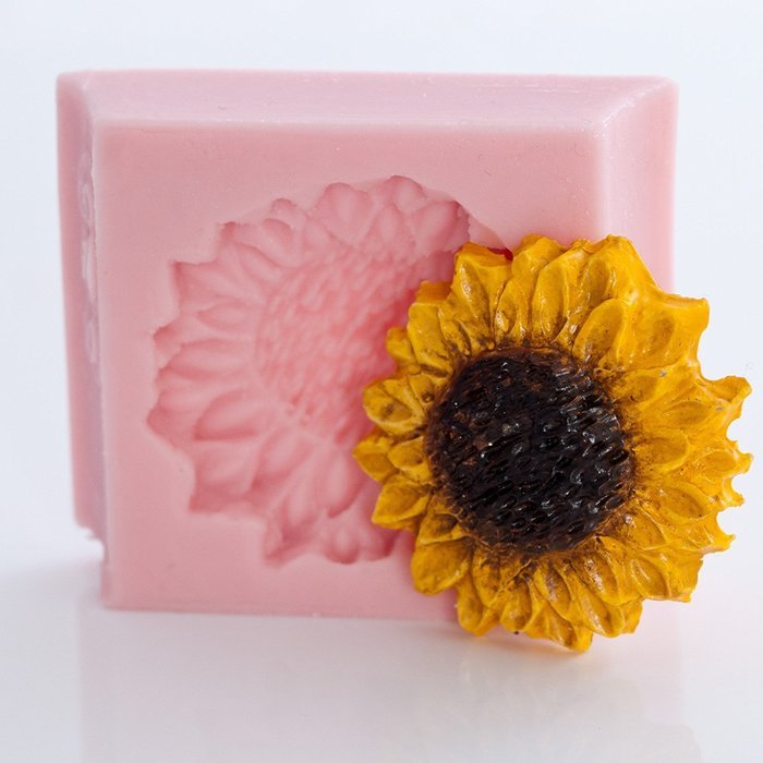 Sunflower Silicone Mold Food Safe Fondant, Chocolate, Candy, Mint, Resin, Polymer Clay, Jewelry, Craft Mold. Flexible... N2