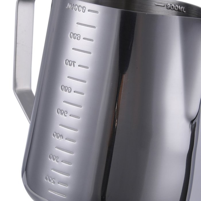 Samber 900 ML Steaming Pitcher Stainless Steel Milk Coffee Latte Frothing Garland Cup (with Volume Markings) N9