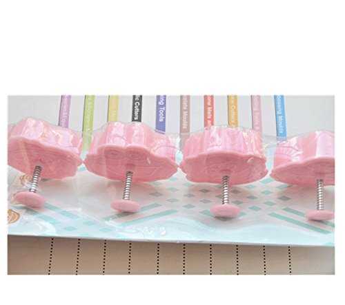 Anyana 4pcs set Sesame Street Plastic Plunger And Cookie Cutter Cake Mould Tool Kitchen Tool Sugar Paste Baking... N4