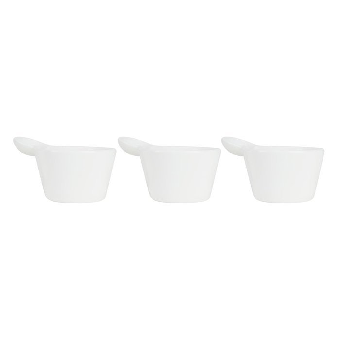 Zelancio White Ceramic Ramekin Dipping and Dessert Cups - Set of 3 N2