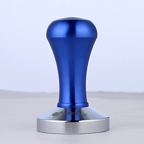 SMKF Coffee Tamper Machine 57.5mm Diameter Stainless Steel Flat Base Grip Handle Barista Espresso Bean Press Tool... N2