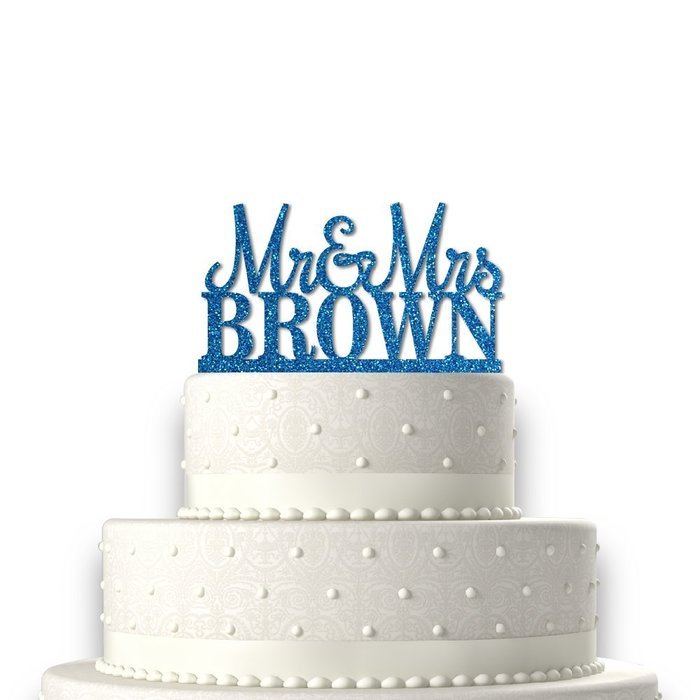 Sugar Yeti | Custom Personalized Mr & Mrs Wedding Cake Topper With Your Last Name Acrylic Cake Topper for Special... N10
