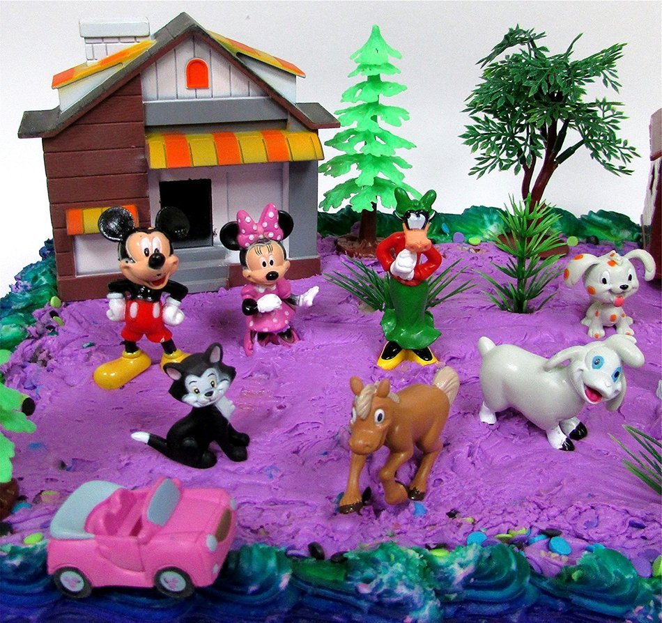 15 piece mickey mouse clubhouse birthday cake topper set featuring