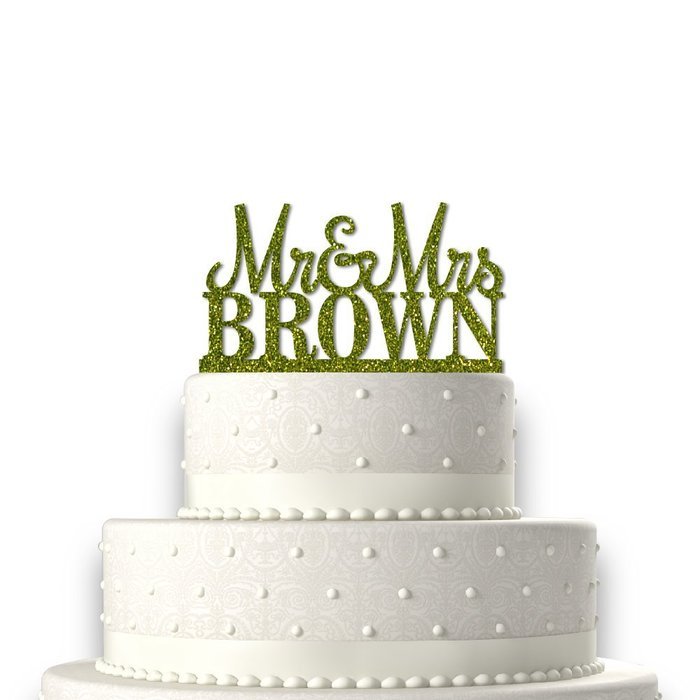 Sugar Yeti | Custom Personalized Mr & Mrs Wedding Cake Topper With Your Last Name Acrylic Cake Topper for Special... N11