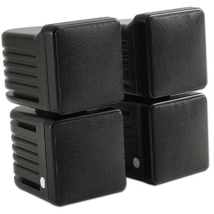 Choice Select 4 Inch Stacked Surround Speaker, Black, 8 ohm, Pair