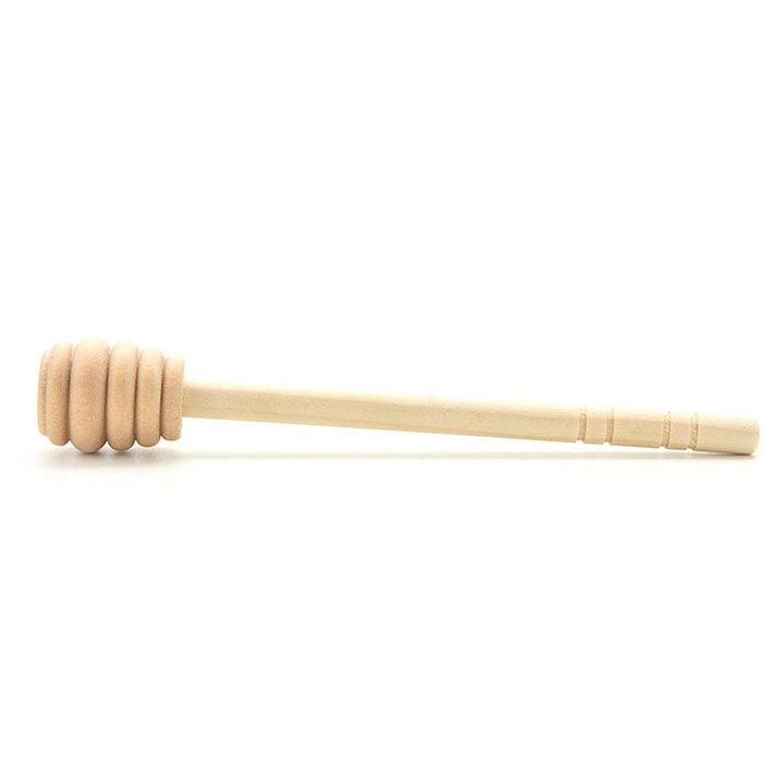 BleuMoo 1 Piece Wooden Honey Dipper Wooden Stick Spoon Dip Drizzler Server 15cm Long N4