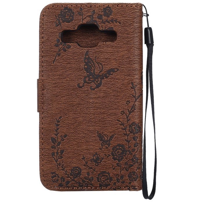 Galaxy Core Prime Wallet Case,PHEZEN Serect Garden Butterfly Flower Inlaid Shiny Glitter Diamond Pu Leather Flip... N54
