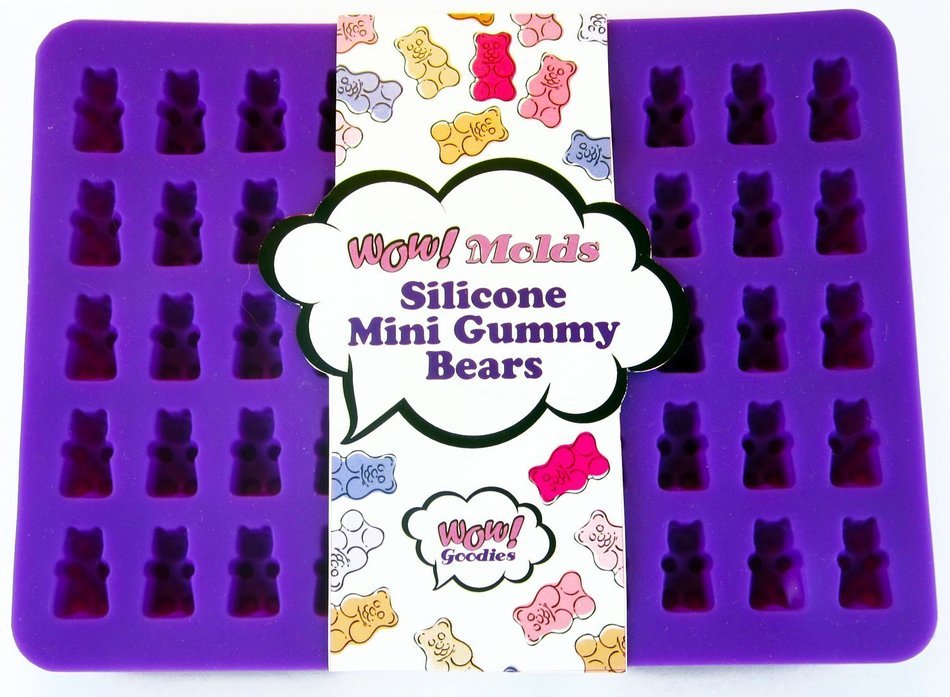 3 Pack Silicone Gummy Bear Candy Molds (New Colors) With a BONUS Dropper & FREE Quick Start Recipe EBook - Make... N3