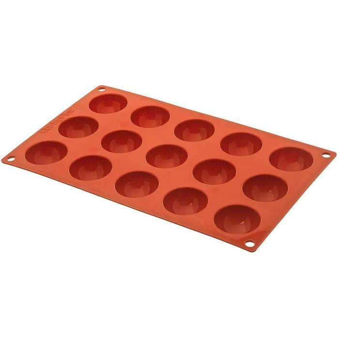 Matfer Bourgeat Gastro Flex Mini Half Sphere Mold, Red