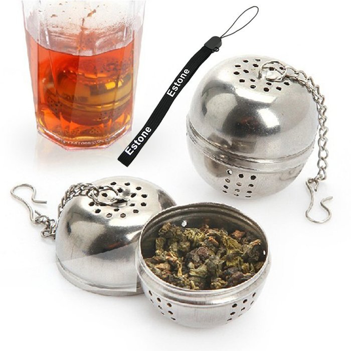 Estone&reg; Multi-function Stainless Steel Tea Leaf Spice Ball Strainer Infuser Hook Kitchen N5