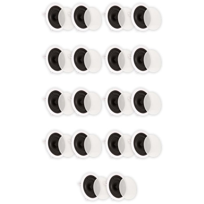Theater Solutions TS65C In Ceiling 6.5" Speakers Surround Sound Home Theater 9 Pair Pack