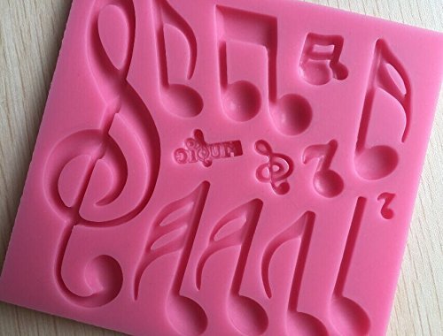 Anyana Music Note Silicone Fondant Mold Cake Decorating Pastry Gum Pastry Tool Kitchen Tool Sugar Paste Baking... N3