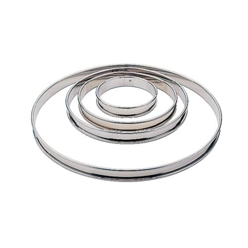 Matfer Bourgeat 371611 Plain Tart Ring, Silver