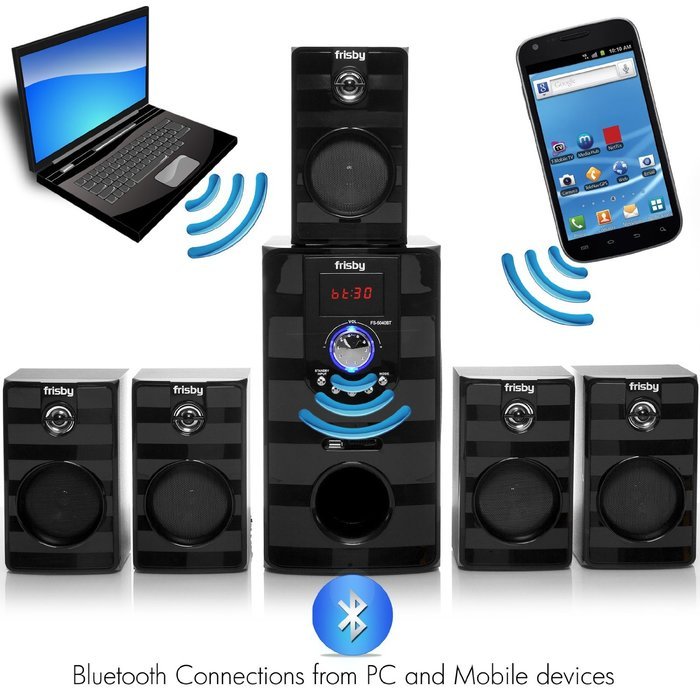 Frisby FS-5040BT 5.1 Surround Sound Home Theater Speakers System with Bluetooth USB/SD and Remote N6