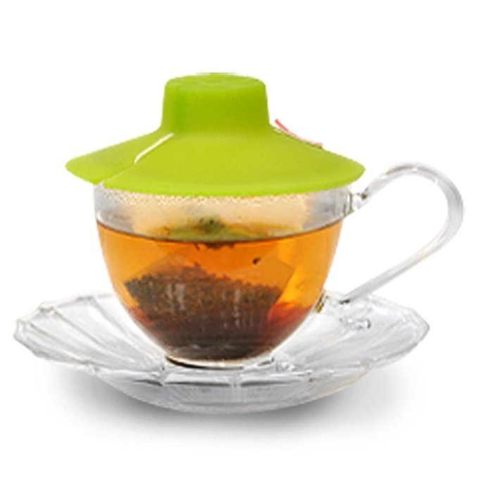 Epoca Silicone Tea Bag Buddy and Cup Cover Lid, 6-Pack, Colors Vary N17