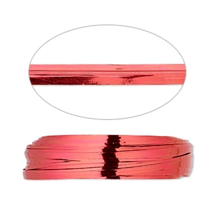 Red Metallic Twist Tie Plastic Coated Wire 4 Spools Total 100 Yards