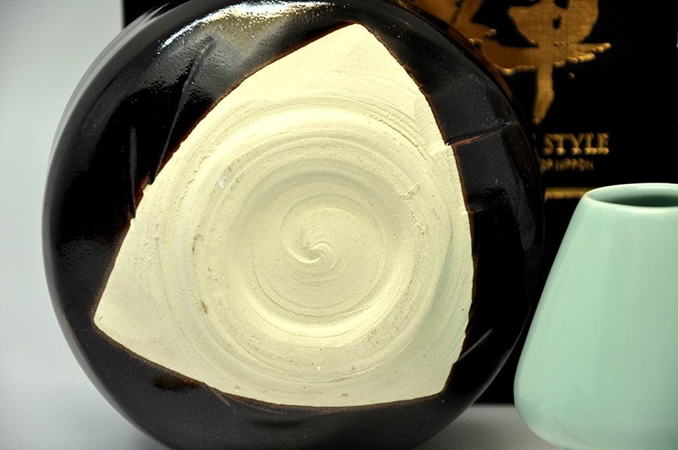 Japanese Mino Yaki ware Matcha Bowl And Tea Ceremony Set Green Tea 11.5 / 11.5 / 8cm (4.5 / 4.5 / 3.1inch)[7383] N3