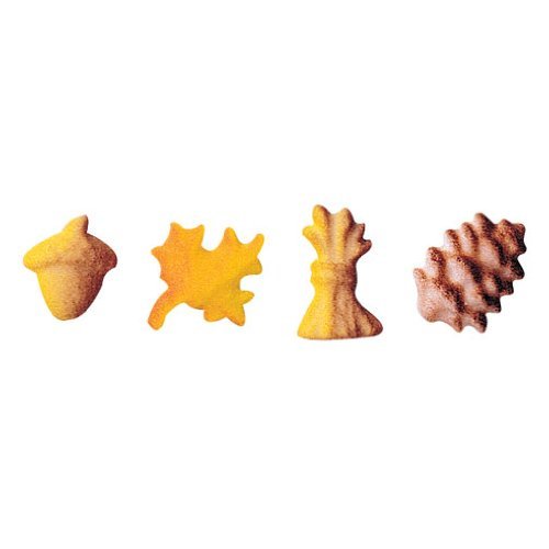 Lucks Dec-Ons Decorations Molded Sugar/Cup-Cake Topper, Fall Assortment, 3/4 - 7/8 Inch, 168 Count