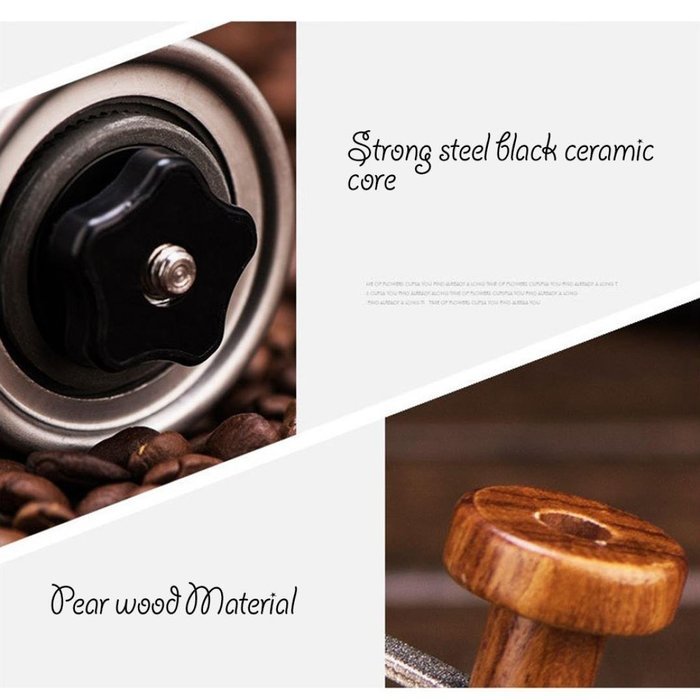 Putars Fresh Grid Home Maunal Coffee Grinder Stainless Steel,30g Capacity Belt Design Coffee Grinder Hand Operation... N3