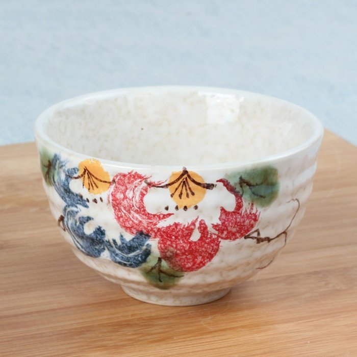 Tea Ceremony Matcha Bowl Green Tea Powder Ceramic Teaware Accessory 4 Patterns - Cherry Blossoms, 11.3x4.8x6.9cm N13