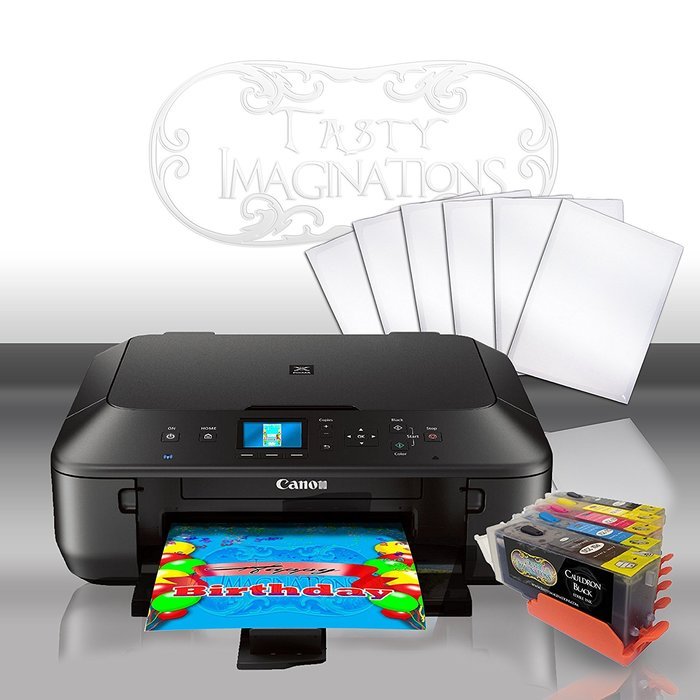 Edible Printer Bundle for Canon - Comes with Edible Ink Cartridges & Frosting Sheets N4