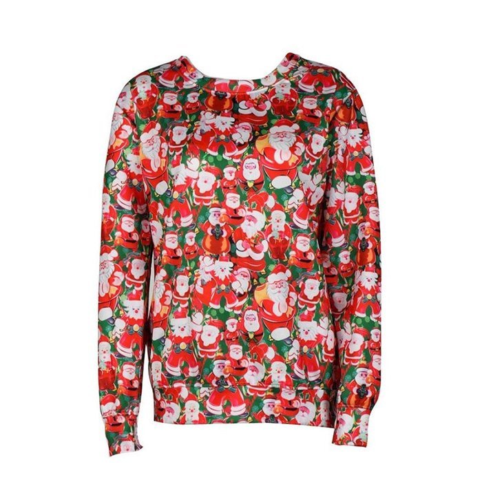 Sweatshirt,Morecome Women Long Sleeve Pullover Sweatshirt Santa Claus Christmas Tops N19