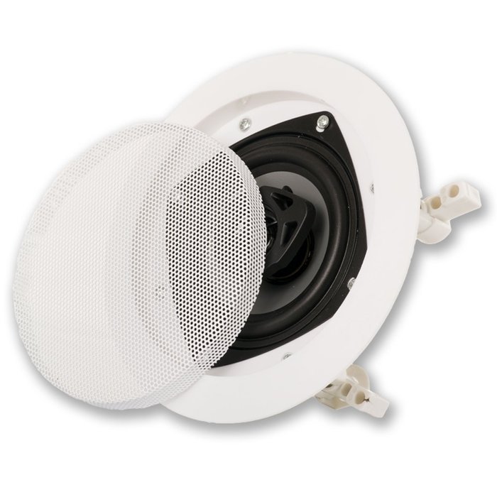 Acoustic Audio CS-ic42 4-Inch Round 2 Way Speaker (White)
