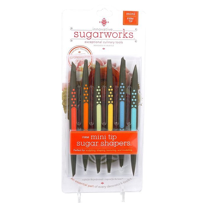 Innovative Sugarworks Mini Firm Tip Sugar Shapers Cake Decorating Tools (6 Pack), Dark Gray