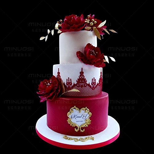 Anyana Wedding Decoration 360133mm Fondant Silicone Mold Cake Molds Lace Mat Cooking Tools Kitchen Accessories... N4