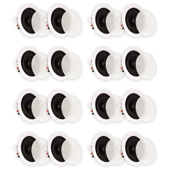Theater Solutions TS50C In Ceiling Speakers Surround Sound Home Theater 8 Pair Pack