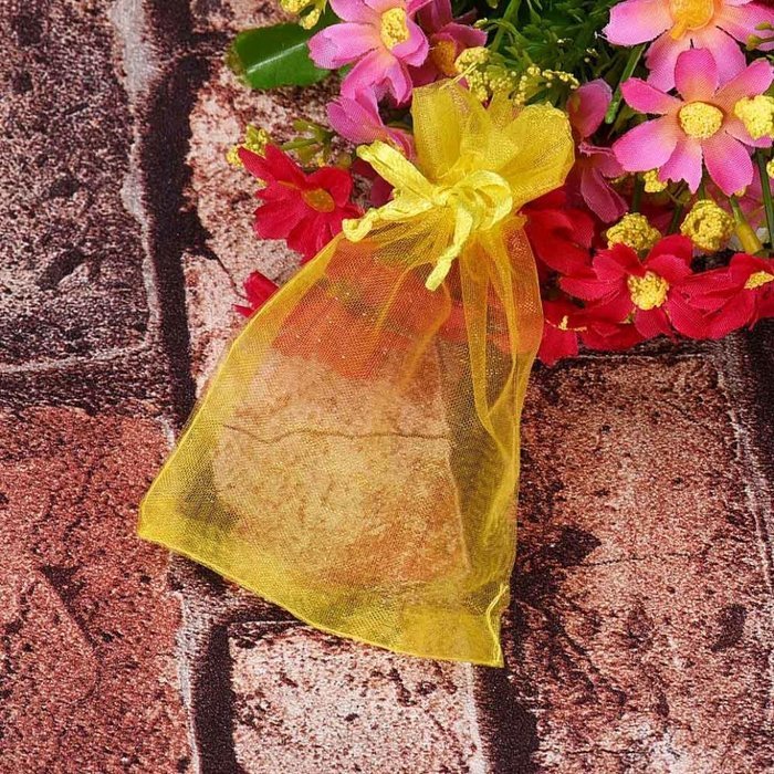 Candy Bag DZT1968 100pcs Organza Wedding Party Decoration Gift Candy Sheer Bags Pouches (Orange) N18