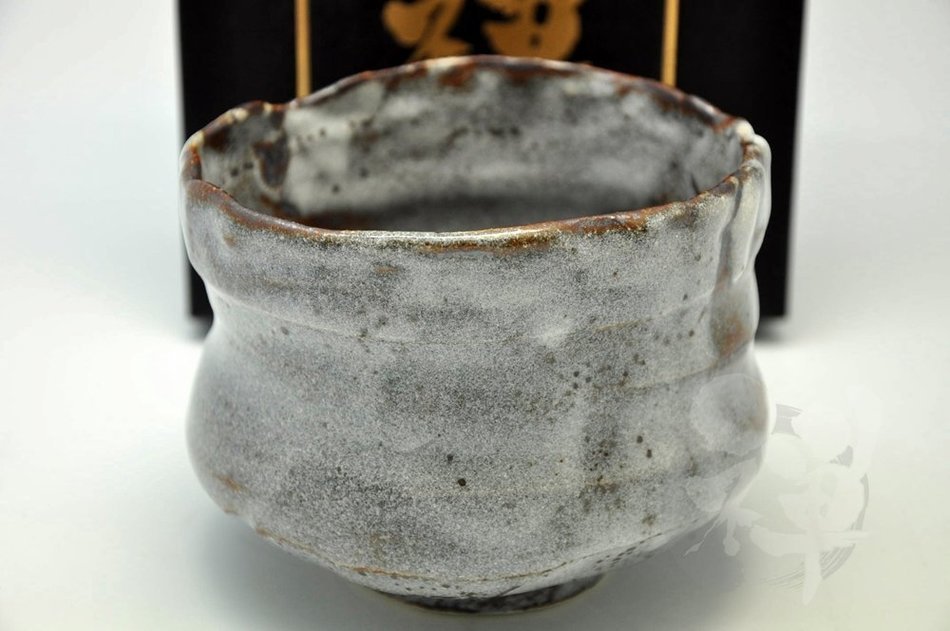 Japanese Mino Yaki ware Matcha Bowl Green Tea 12 / 12 / 9.5cm (4.7 / 4.7 / 3.7inch)[7356] N6