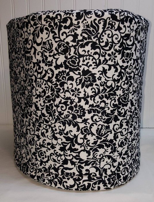Black & White Floral Damask Keurig 2.0 Brewing System Cover (Black) N4