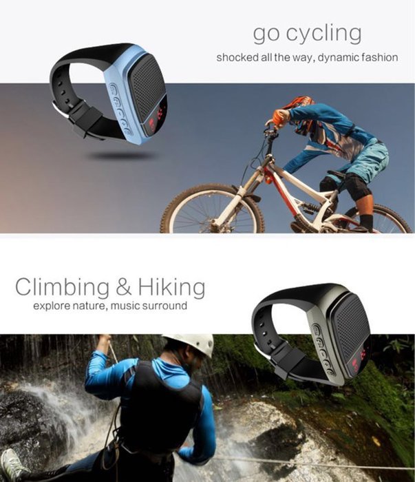 HONGYU Multifunctional Bluetooth Speaker Sports Watch , Portable Mini Bluetooth Watch Wireless Speaker , TF+Bluetooth... N15