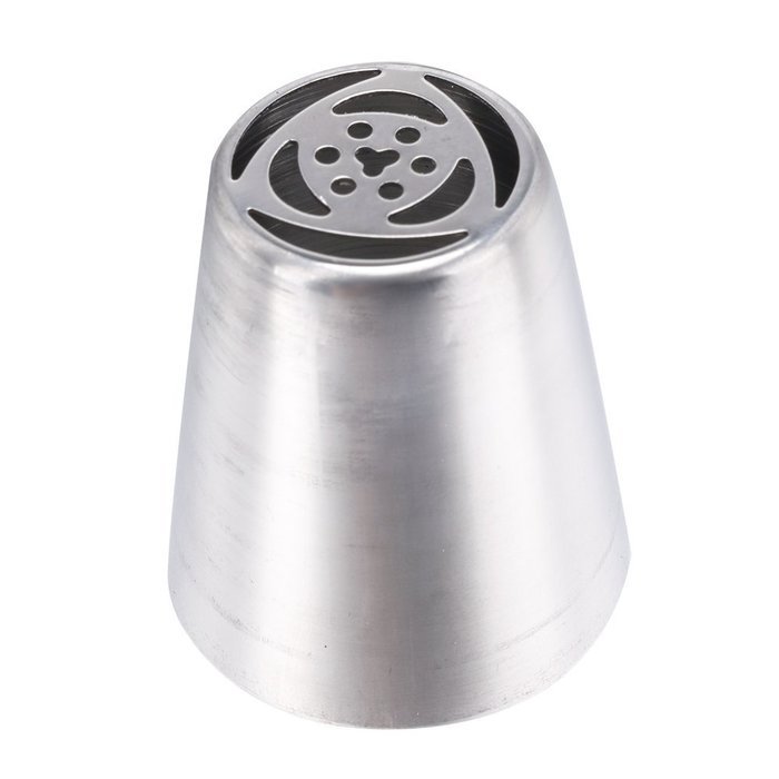 FEESHOW Set of 7 Russian Flower Icing Piping Cake Nozzles Tips Baking Tools Home Baking DIY Tool (Silver-7 Pcs) N2