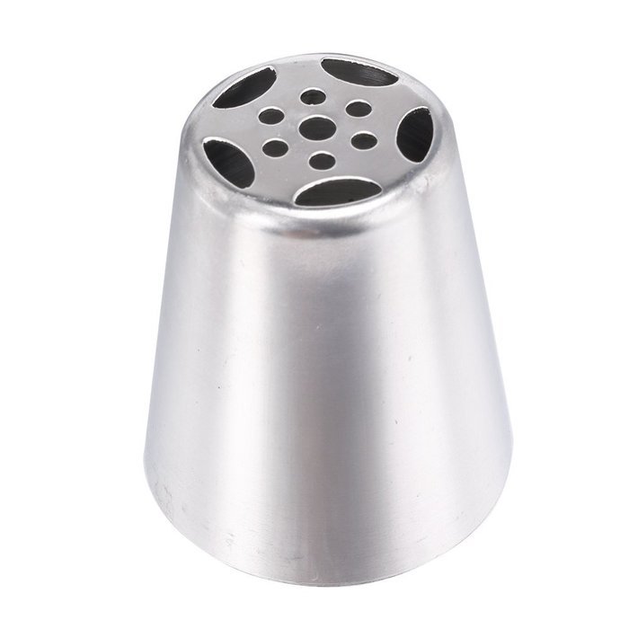 FEESHOW Set of 7 Russian Flower Icing Piping Cake Nozzles Tips Baking Tools Home Baking DIY Tool (Silver-7 Pcs) N3
