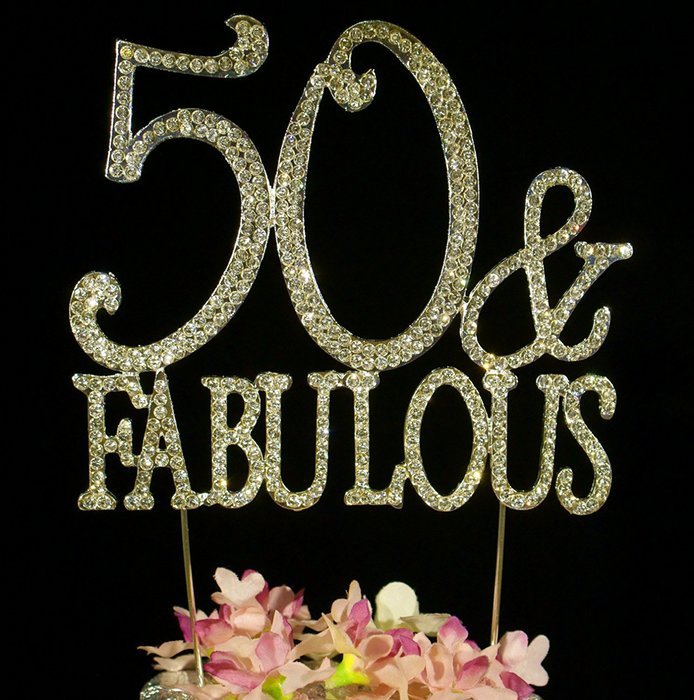 Mr & Mrs Gold Crystal Cake Toppers Bling Gold Cake Decorations Weddings Birthday Anniversary Showers Party by... N6