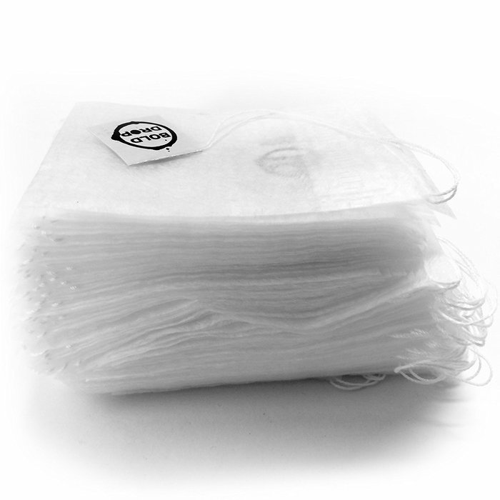 BoldDrop Premium Empty Drawstring Disposable Tea Filter Bags - 100 bags (Bleach free, Paper free, Natural Plant...