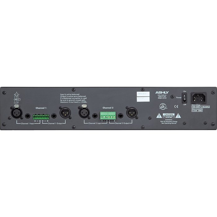 Ashly MQX-2310 Graphic Equalizer Constant Q Wein Bridge XLR 1/4 Inch TRS IO Connectors N3