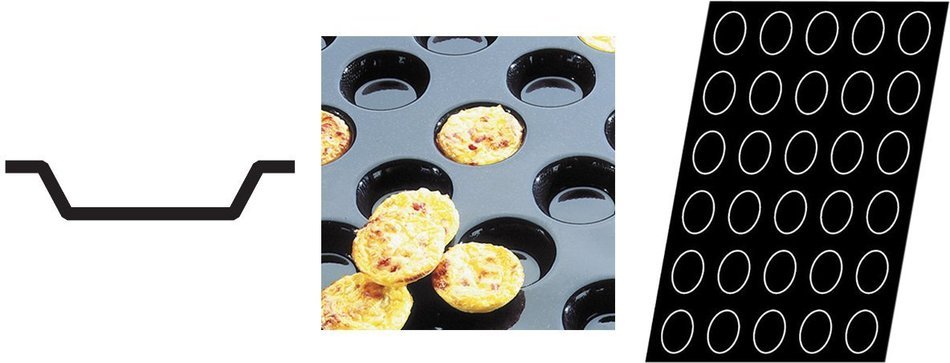 Flexipan 336406 Tartlettes Nonstick Sheet Mold