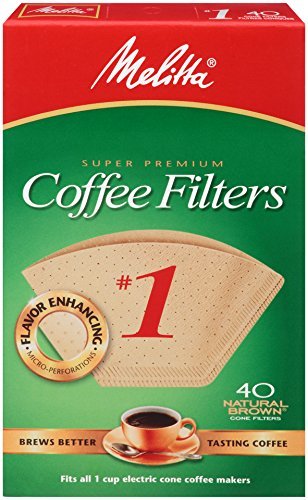No. 1 Cone Coffee Filter In Natural Brown 40 Ct (Pack of 6) by Melitta In N3