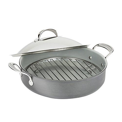 Tefal (T-Fal) Jamie Oliver Hard Anodised Ceramic Induction Pot Roast 30cm with Lid and Rack