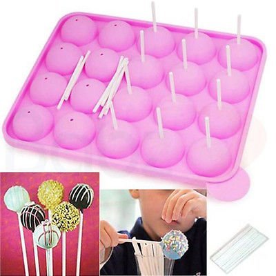 Silicone Cake Pop Set Baking Ice Tray Mold Party Cookware Pan Maker Non Stick N2